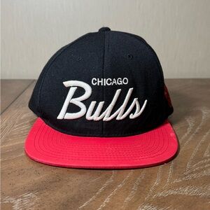 Chicago Bulls Snapback Hat Mitchell & Ness Cap Wool Blend‎ Reflective Bill